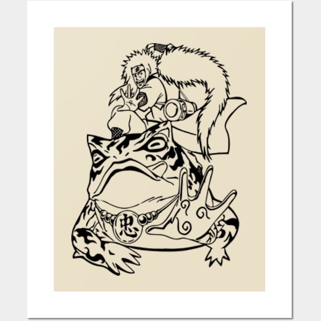 Jiraya on toad Naruto Wall Art by BentoPrint